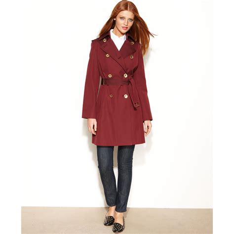 michael kors burgundy coat|Michael Kors coats.